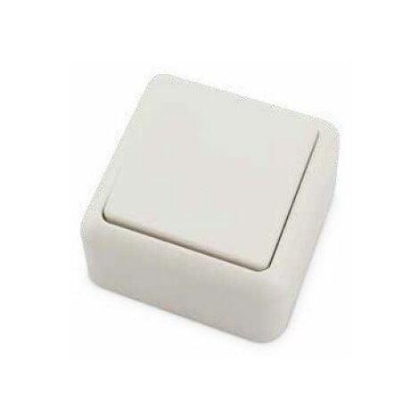 Conmutador superficie Blanco 60x60x30mm 10A 250V GSC 0201024