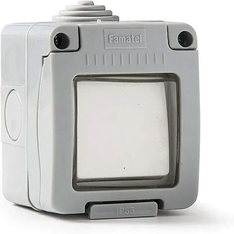CONMUTADOR SUPERFICIE ESTANCO C/LUZ IP55 - 10 AMP