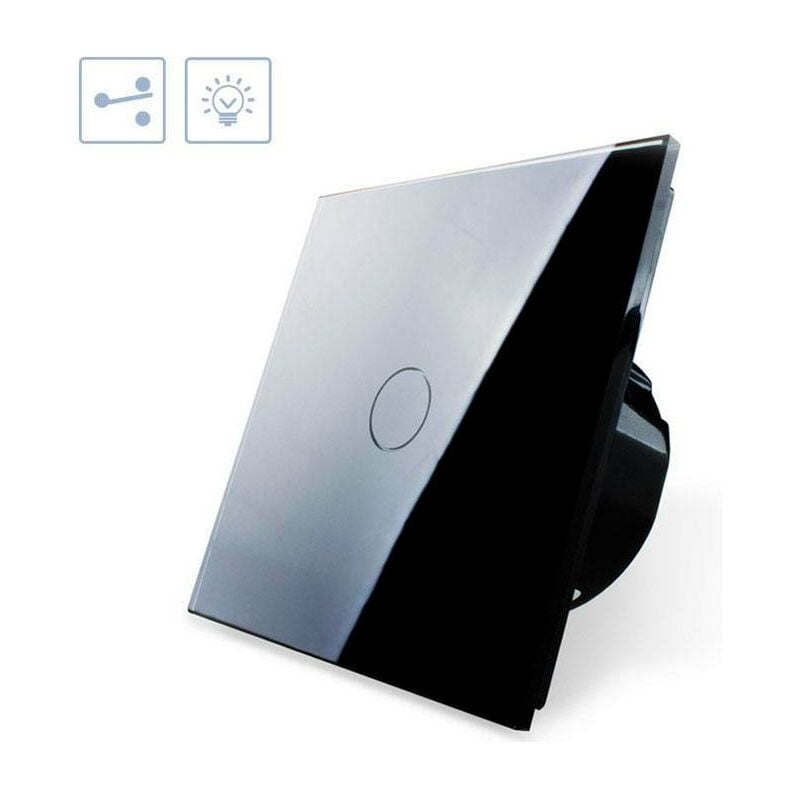 Interrupteur à effleurement, face avant noire