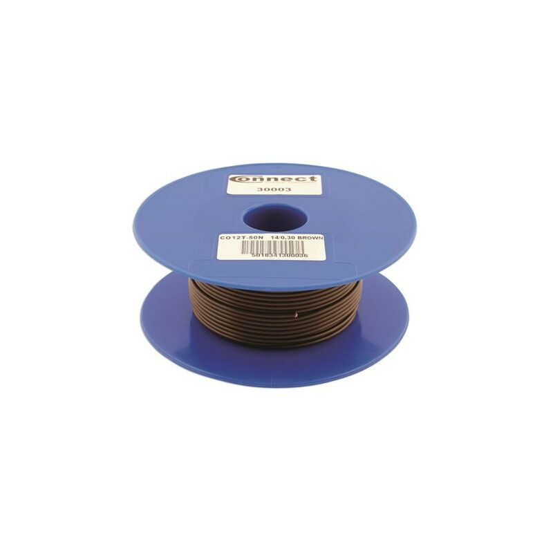 1 Core Cable - 1 x 14/0.3mm - Brown - 50m - 30003 - Connect