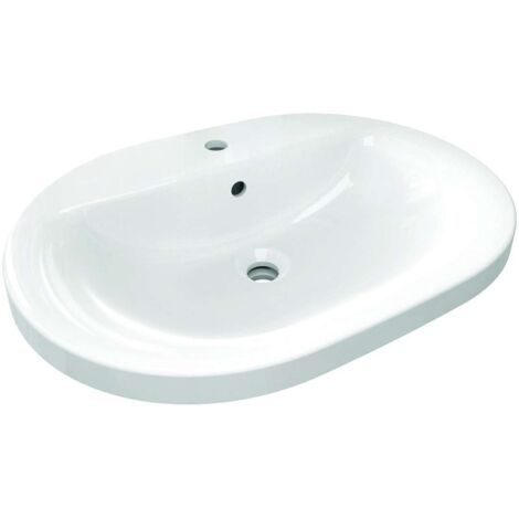 CONNECT lavabo encastrable ovalado 620mm blanco