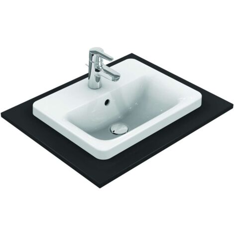 CONNECT lavabo encastrable rectangular 500x390x175mm blanco