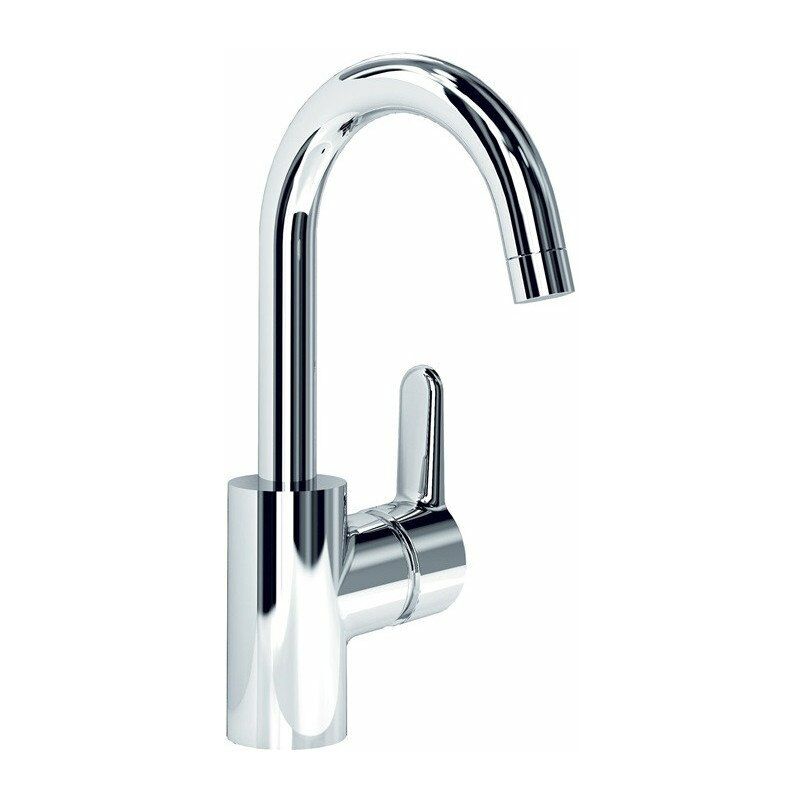 

CONNECT Mezclador de lavabo azul sin vaciador, caño alto cromado STANDARD - Ideal