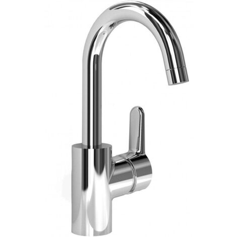 CONNECT Mitigeur lavabo bleu sans vidage, bec haut chromé IDEAL STANDARD