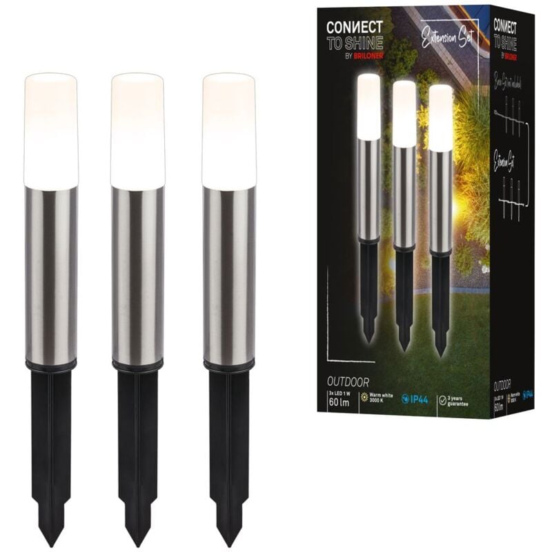 Connect to shine Kit d'extension Junca avec lot de 3 lampes d'all e led, IP44