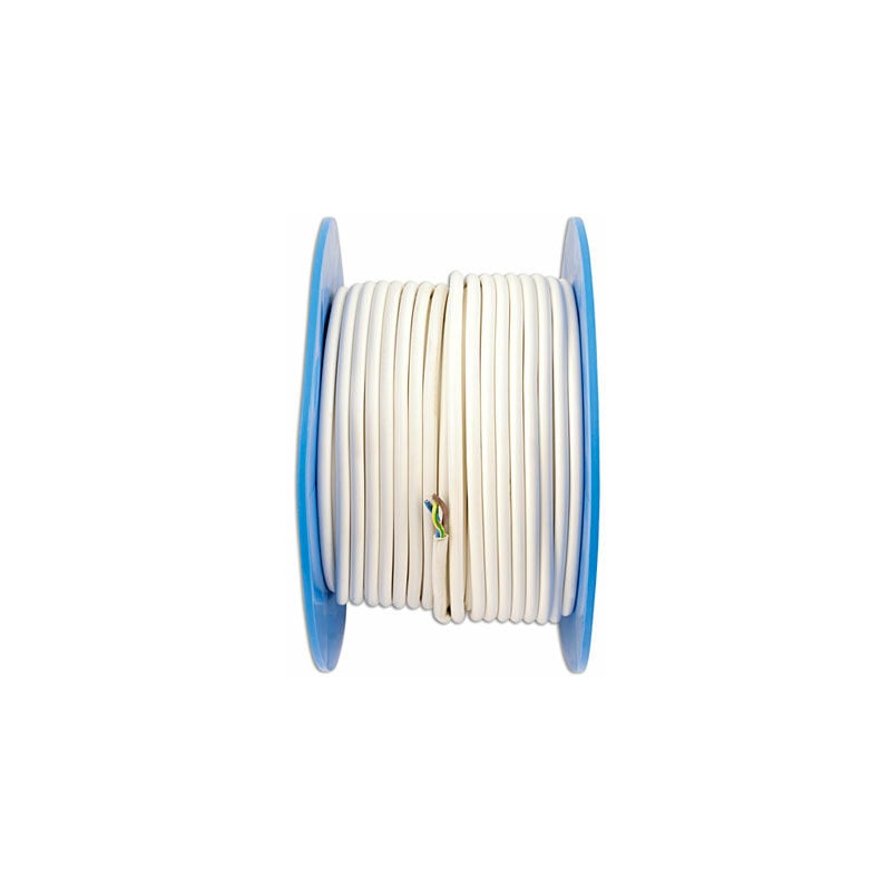 Connect - White 3 Core Mains Cable 10A 50m 30674