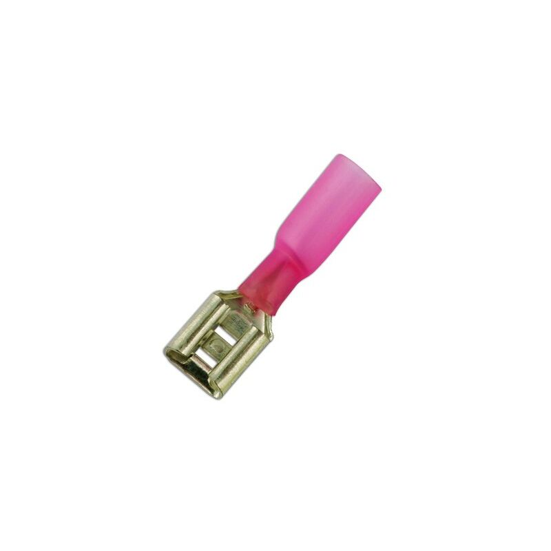 Wiring ors - Red - Heat Shrink Female Slide-On - 6.3mm - Pack Of 25 - 30165 - Connect