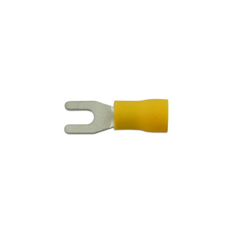 Wiring ors - Yellow - Fork - 4mm - Pack Of 100 - 30224 - Connect