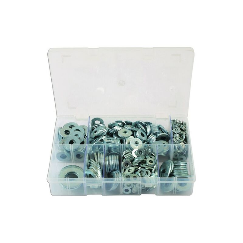 Zinc Plated Washers - Form C Flat - Assorted - Box Qty 495 - 31863 - Connect
