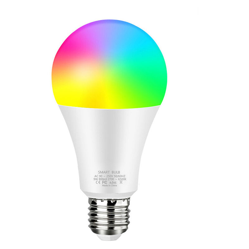 Connected Alexa 12W, AISIRER Wifi Smart Bulb, Multicolor Smart Bulb Compatible with Alexa, Google Home and Siri, No hub required,