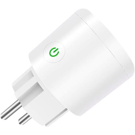 Connected Socket, 16A WiFi Connected Power Strip, Smart Socket, Compatible with Alexa, Google Home, WiFi Socket, Remote Control via APP and Timing Function, No Hub Required, Only 2.4GHz