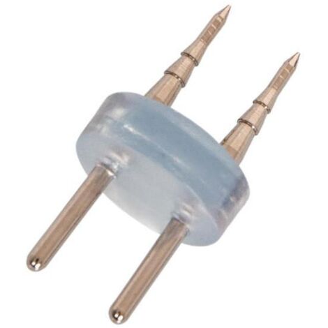 LEDKIA Connecteur 2 PIN pour Néon LED Flexible 360º Rond et Gaine LED 220V AC IP65 Coupe tous les 100cm Blanc