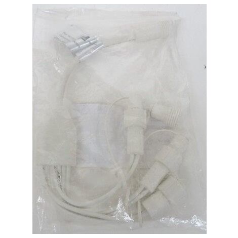 Connecteur 3 départs blanc pour rideaux lumineux PRO ILLUM mâle / femelle ø13mm sans pont redresseur 1A max Blachere HLY031B