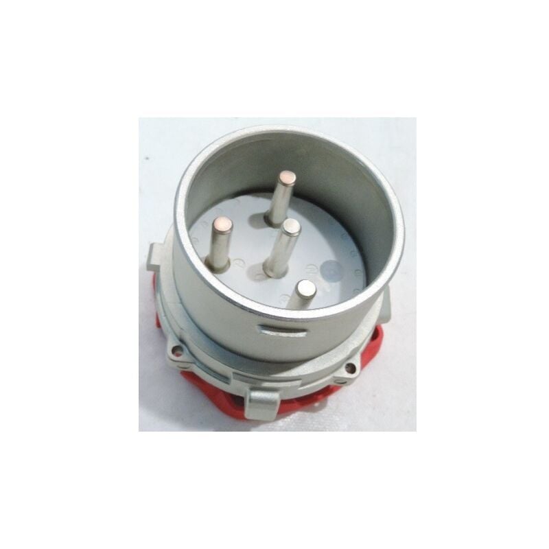 Connecteur 3P+T 150A 400V 50Hz mâle rouge métal pour prise socle IP54 decontactor modulaire DS9 Marechal 3998013