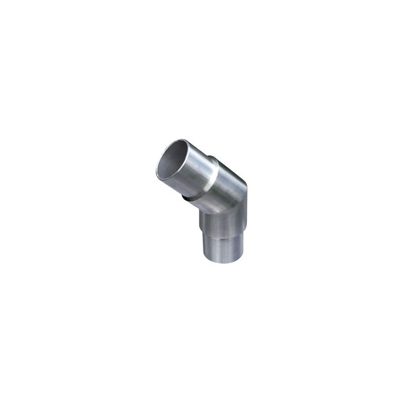 Qualite francaise] - Connecteur à 135° effet angle droit pour tube Ø42,4mm - Longueur totale 60mm longueur visible 30mm - Inox 316 - à coller