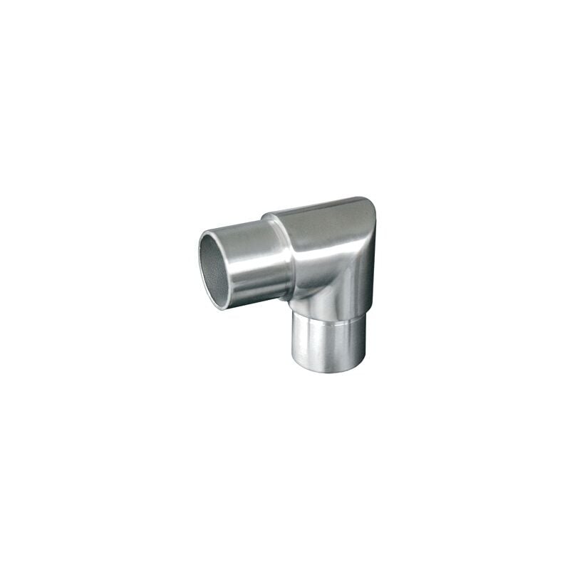 Qualite francaise] - Connecteur à 90° effet angle droit pour tube Ø48,3mm - Longueur totale 60mm longueur visible 30mm - Inox 304 - à coller