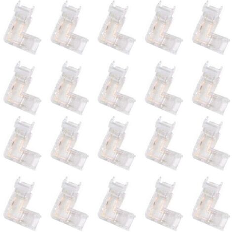 Connecteur à angle droit pour bande LED 5 mm (voir illustration)