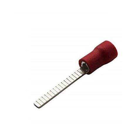 Connecteur à broches à sertir Isolé MECATRACTION, série C, placage Etain, Dia. broche 3.6mm, Long. broche 21mm, Rouge