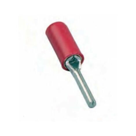 Connecteur à broches à sertir Isolé MECATRACTION, série C, placage Etain, Dia. broche 3.6mm, Long. broche 22.5mm, Rouge
