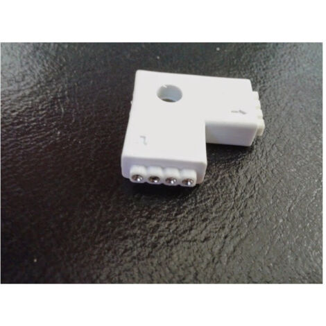 Connecteur à Clip Coudé  L  à 4 Broches Pour Bandes Led Smd Rvb