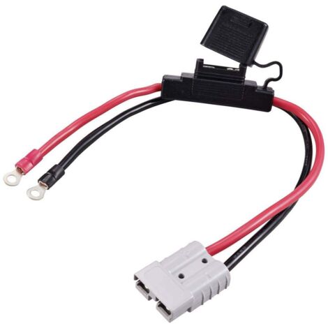 Connecteur à courant élevé sur cosse à œillet M6, avec porte-fusible TC-12195704 noir, rouge TRU COMPONENTS Contenu: 1