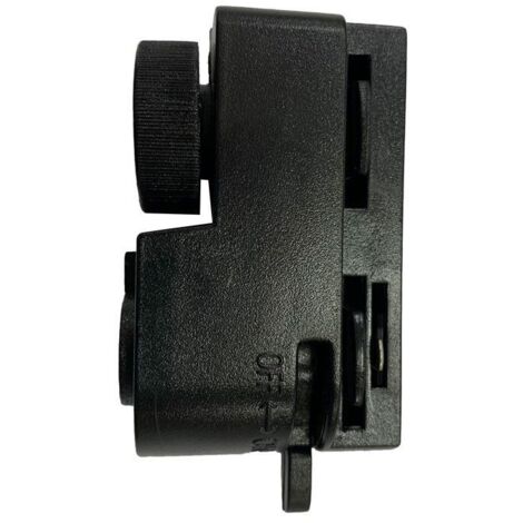 Connecteur/adaptateur de luminaire pour rail monophasé - Noir