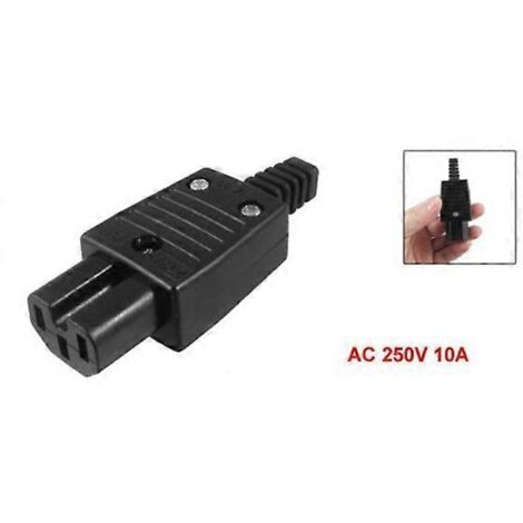Connecteur adaptateur secteur femelle IEC320 C15 noir 250 V CA 10 A