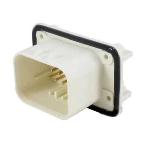 Connecteur AmpSeal femelle 14 Voies blanc PCB 90° avec épingle dorée