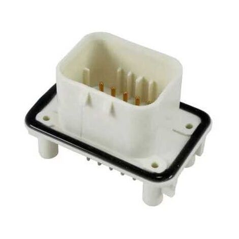 Connecteur AmpSeal femelle 14 Voies blanc PCB avec épingle dorée