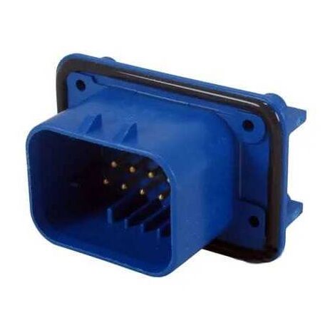 Connecteur AmpSeal femelle 14 Voies bleu PCB 90° avec épingle dorée