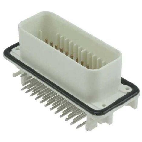 Connecteur AmpSeal femelle 35 Voies blanc PCB 90° goupilles dorées
