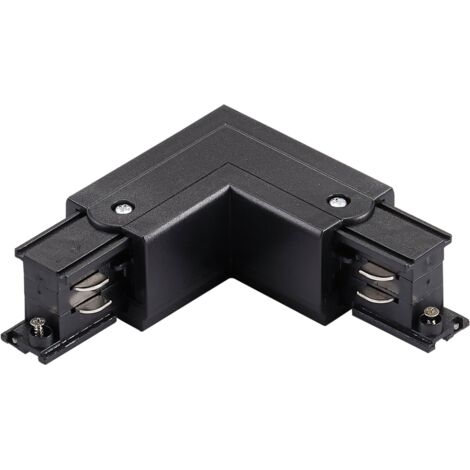 Connecteur angle droit rail triphasé noir Polux 327840