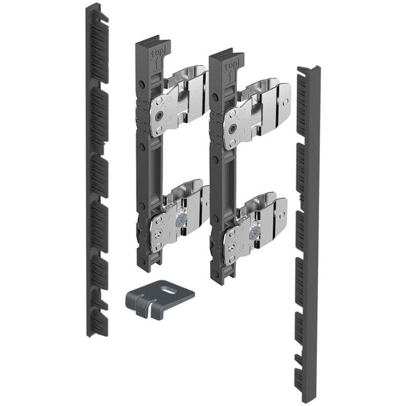 AvanTech you Kit de raccords pour la façade intérieure à recouper - Hauteur 187 mm - Anthracite - hettich - 9257621