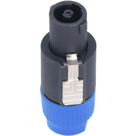 Connecteur Audio 4 Polaires Twist Lock CNL4FC Bleu pour Amplificateur Power - Kit 4 Pièces ABS et Brass H59-1 Compatible Câbles 6-15mm