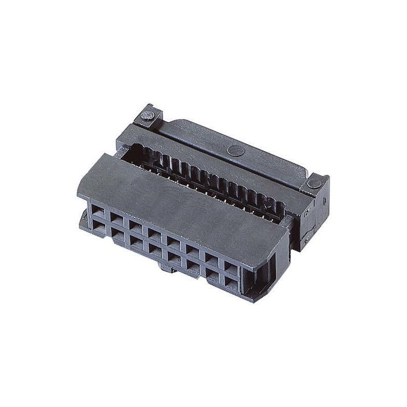 Tru Components - Connecteur à broches avec décharge de traction Nbr total de pôles: 20 Nbr de rangées: 2 Pas: 2.54 mm tc-