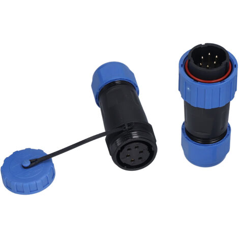 Connecteur Aviation 6-7 Broches IP68 Étanche, Câble Haute Flexibilité PA66/PA6, Prise Aviation Robuste