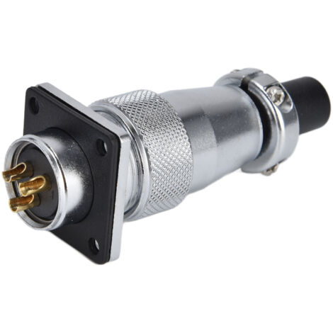 Connecteur Aviation WS20 3 Broches Mâle/Femelle Étanche en Alliage de Zinc 500V AC
