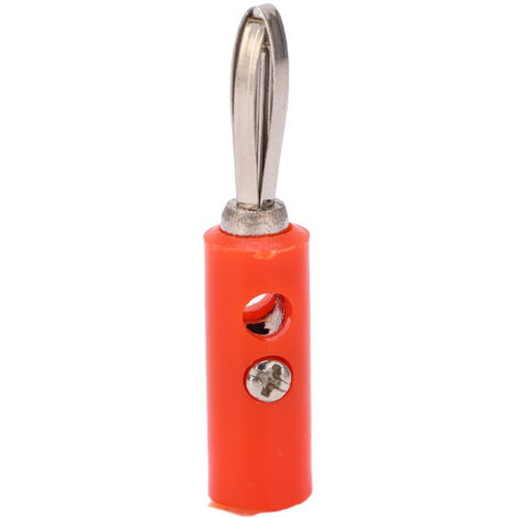 Connecteur Banane 4mm JT-002 Rouge, Type Innovant sans Soudure pour Câblage et Matériel Pédagogique