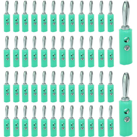 Connecteur Banane 4mm JT-002 Sans Soudure, Nouveau Type pour Instruments Pédagogiques, Vert
