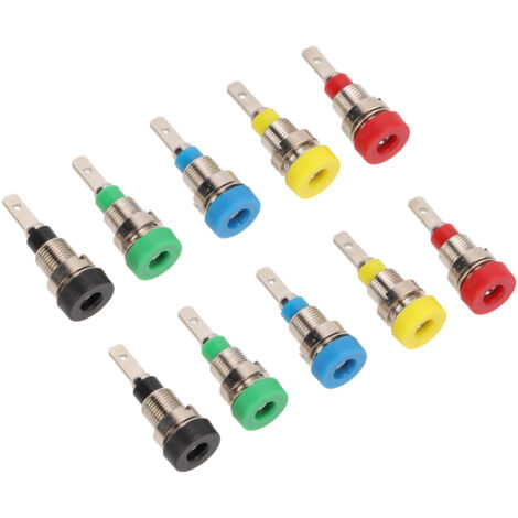 Connecteur Banane Laiton 2mm 5 Couleurs pour Panneau Électronique et Camping-Car