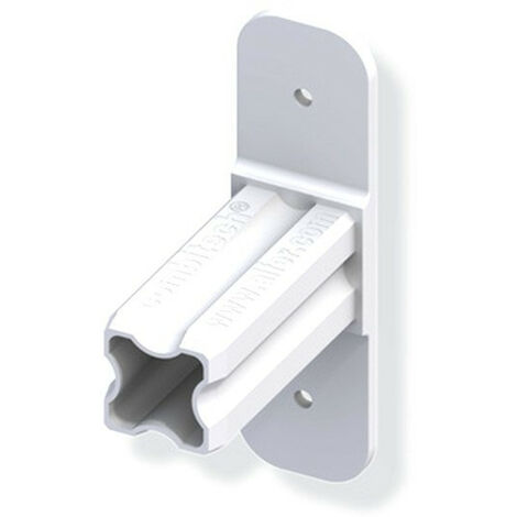 Connecteur base blanc 23.5mm 1 embout pour tube alu et pvc