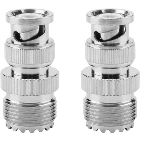 Connecteur BNC Mâle vers Jack Femelle UHF SO239 PL-259 - Adaptateur RF Coaxial 2 Pièces