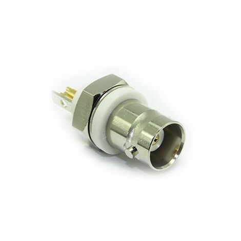 Connecteur BNC RS PRO Femelle Droit, raccordement A souder 50O Montage panneau ( Prix pour 1 )