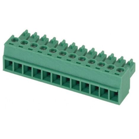 Connecteur bornier au chariot pas de 3,81 Femelle 12 Voies Vert