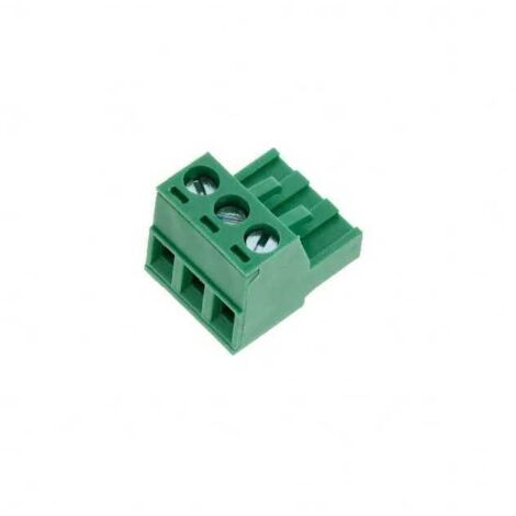 Connecteur bornier femelle 3 voies 2.5 mm² – Pas de 5 mm – Courant 16A – Tension 250V – Isolation PA UL 94 V0 – Errebi Group