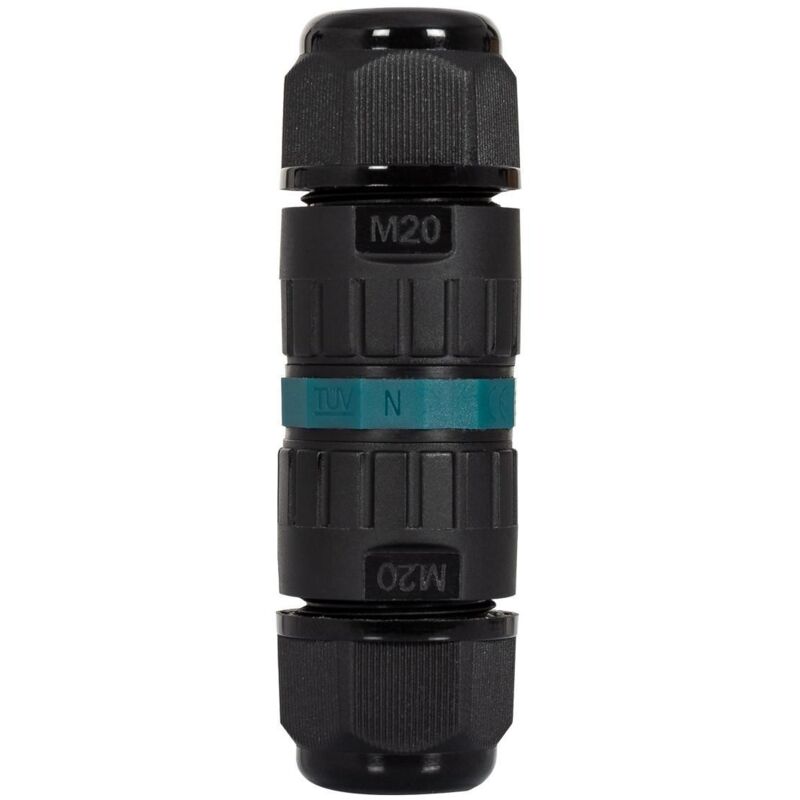 Connecteur Câble Étanche 3 Contacts 0.5-2.5mm² IP68 Sans Vis Noir