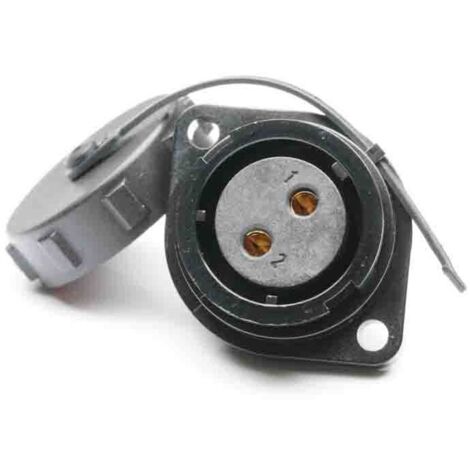 Connecteur circulaire 2 contacts, Montage sur Platine, raccordement A souder ( Prix pour 1 )