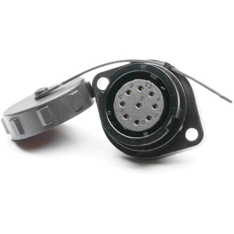 Connecteur circulaire 9 contacts, Montage sur Platine, raccordement A souder ( Prix pour 1 )