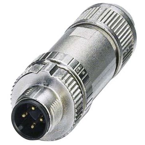 Connecteur circulaire Phoenix Contact série SACC, M12 4 contacts, Montage sur câble, raccordement Enfichable, vis ( Prix pour 1 )