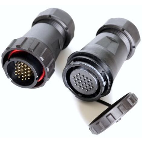 Connecteur circulaire RS PRO, Standard 24 contacts, Montage sur câble, raccordement A souder ( Prix pour 1 paire )